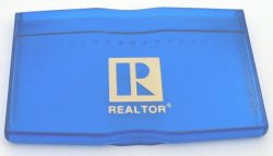 Translucent Blue Business Card Holder with REALTOR® Logo