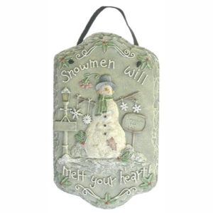 Large Welcome Plaque - Single Snowman