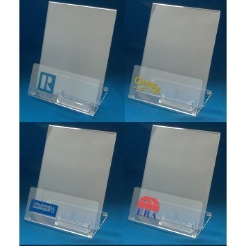 BACK IN STOCK: Indoor Plexiglas Top Quality Copy Conserver with One Business Card Holder with Custom Print Logo