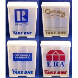 Outdoor Plexiglas Brochure Box with Custom Print Logo