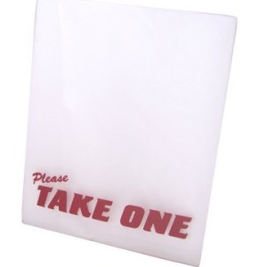 Outdoor Box Face Plate - Custom Print with Please Take One