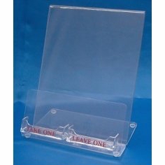 Indoor Plexiglas Top Quality Copy Conserver with Two Business Card Holders -  Take One/Leave One