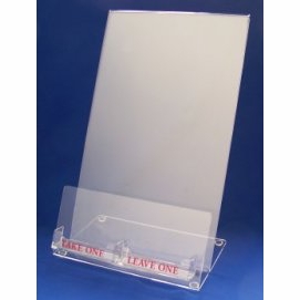 Indoor Plexiglas Top Quality LEGAL SIZE Copy Conserver with Two Business Card Holders - Take One/Leave One - Set of 10