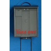 Outdoor Plexiglas Brochure Box attached to Rounded 39 in. Step Lawn Stake - Set of 6 - Image 3