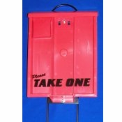 Outdoor Plexiglas Brochure Box attached to Rounded 39 in. Step Lawn Stake - Set of 6 - Image 4