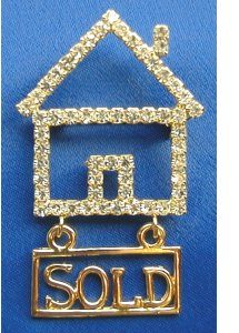 #4B Pin Jewelry - Crystal House with Hanging Sold