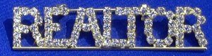 #14A Pin Jewelry - with Crystal REALTOR®  Gold Back