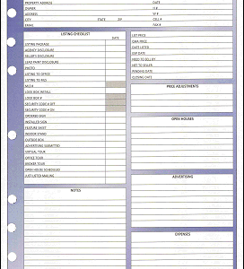 Large Listing in Progress – 8.5" x 11" (50 sheets)