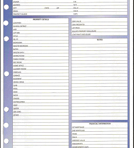 Large Listing Prospects – 8.5" x 11" (50 sheets)