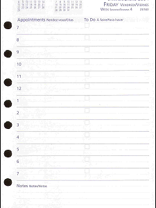 Standard Weekly Calendar – 5.5" x 8.5" (Undated)