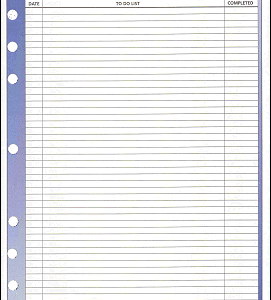 Standard To Do Sheets – 5.5" x 8.5" (50 sheets)