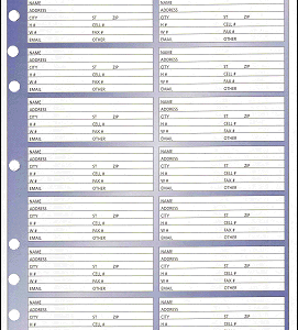 Standard Telephone & Address Sheets – 5.5" x 8.5" (50 sheets)