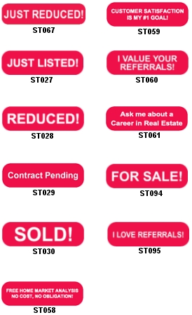 Message Stickers - Rectangular Shaped - Rolls of 1,000