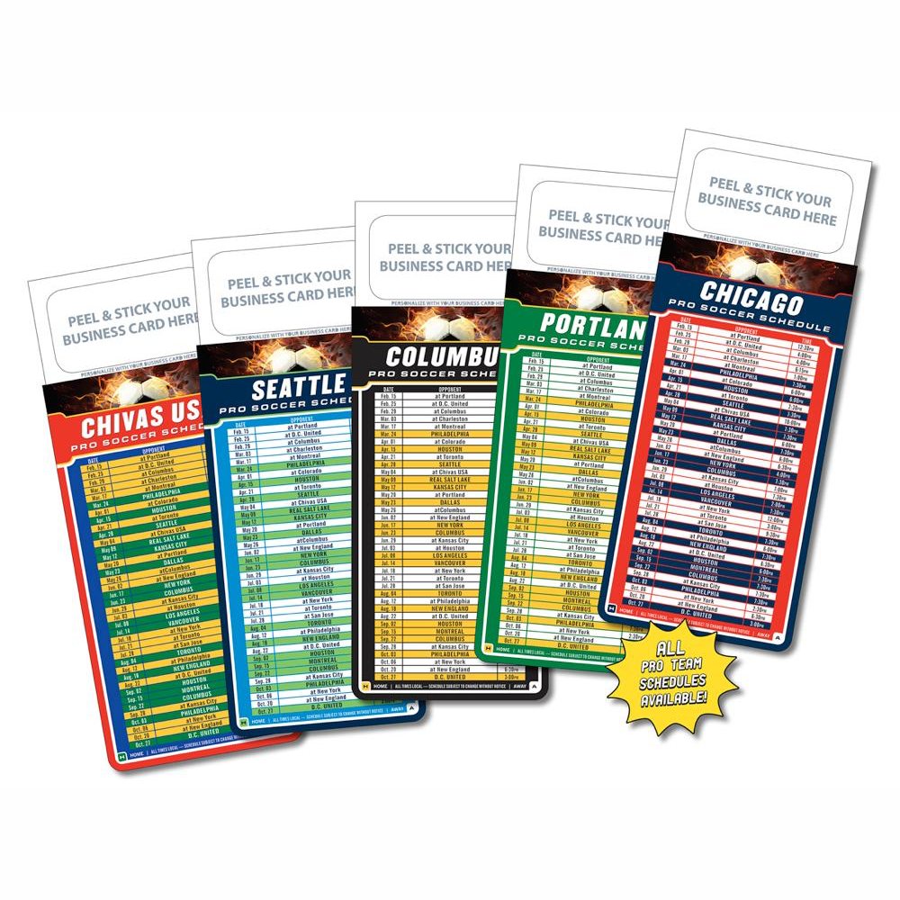 Pro Soccer Schedule Magnets - Set of 100