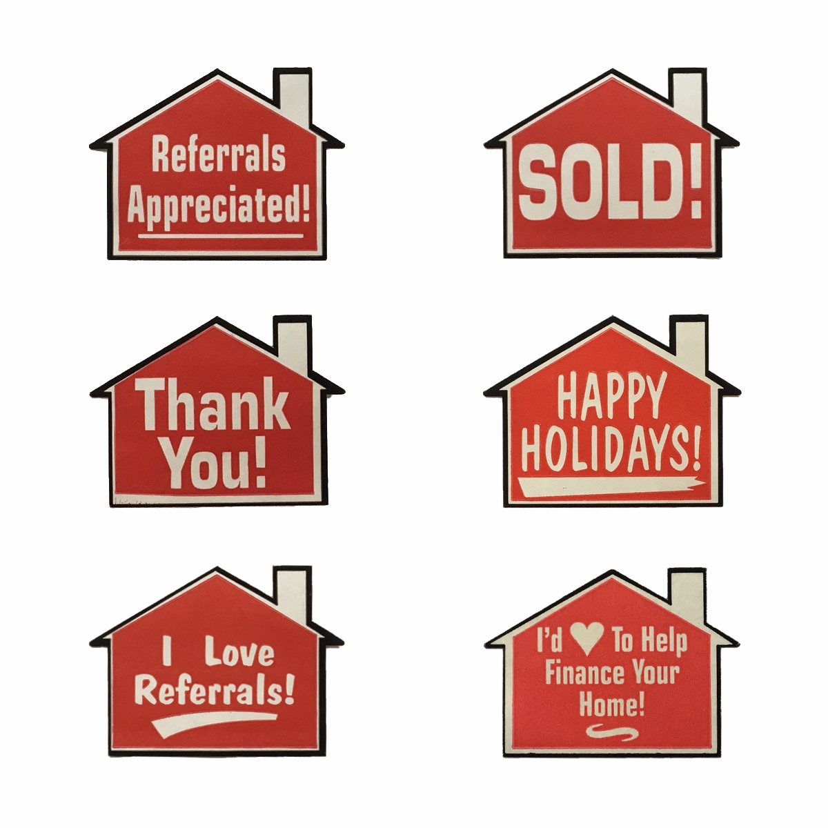 Message Stickers - House Shaped - Rolls of 1,000